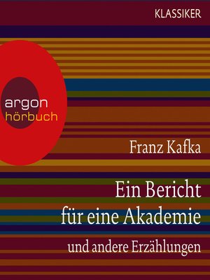 cover image of Ein Bericht für eine Akademie und andere Erzählungen